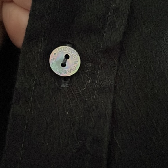 COPY - Dolce & Gabbana black cotton dress shirt, size 17/43 - Picture 5 of 8